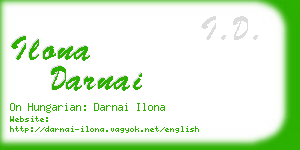 ilona darnai business card